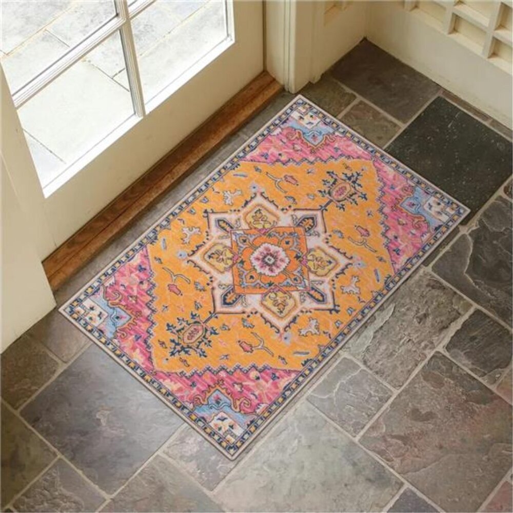 Washable Indoor Door mat, Non Slip Retro Floor Mat 20" x 32" Doormat